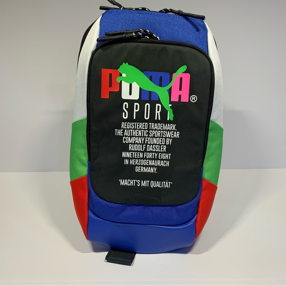 NWT Authentic PUMA Forecast Multitude Sling Backpack Blue Multi Shoulder Bag